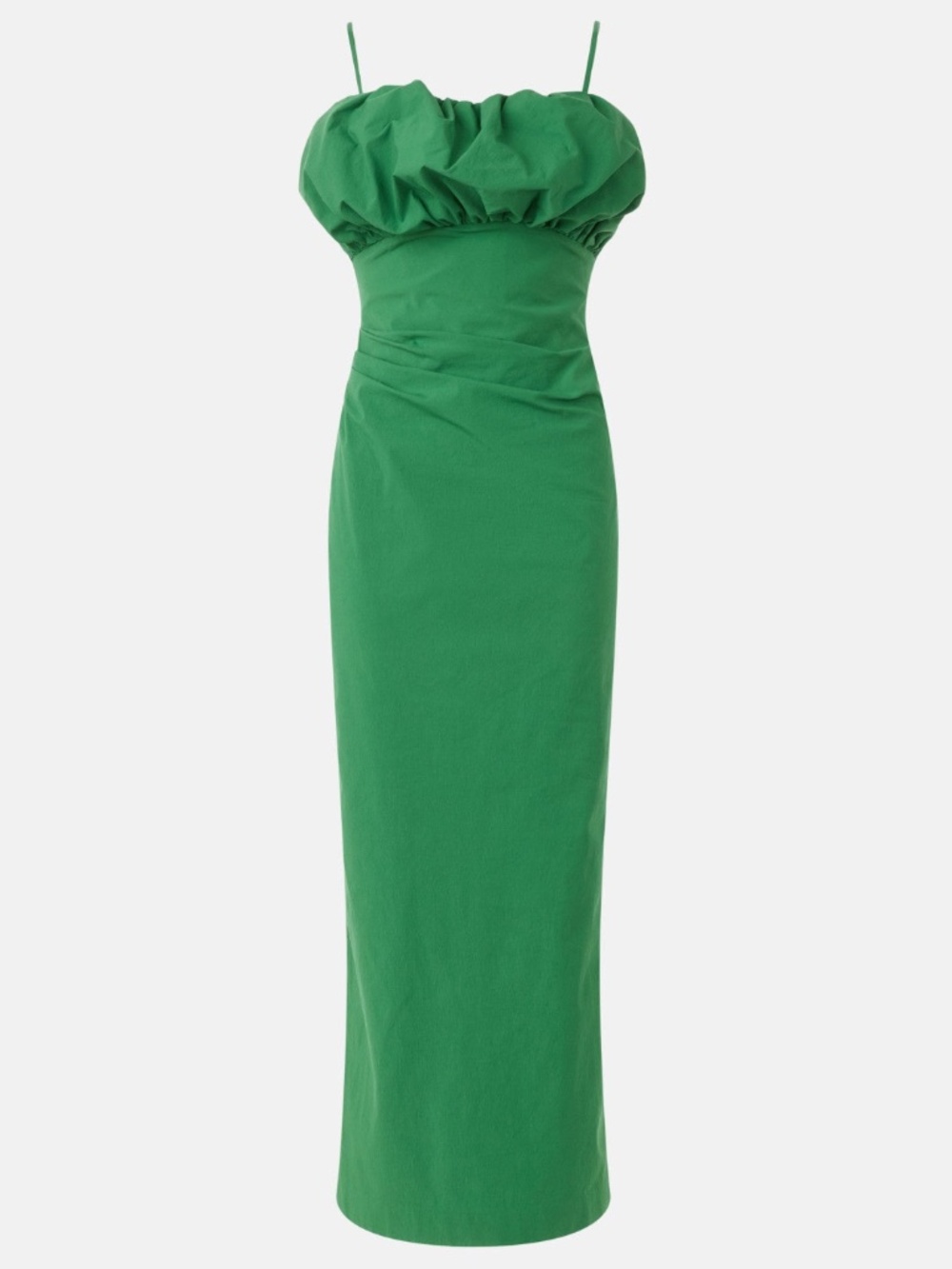 Shona Joy Campbell Green Midi Dress Bubble Bodice - Size US 2
